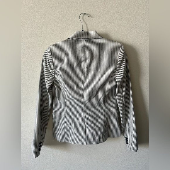 Cynthia rowley black and white stripped collared blazer - Picture 2 of 4